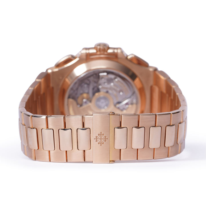 Patek Philippe Nautilus Rose Gold 5980/1R-001 | Travel Time Chronograph | Rose gold Band|