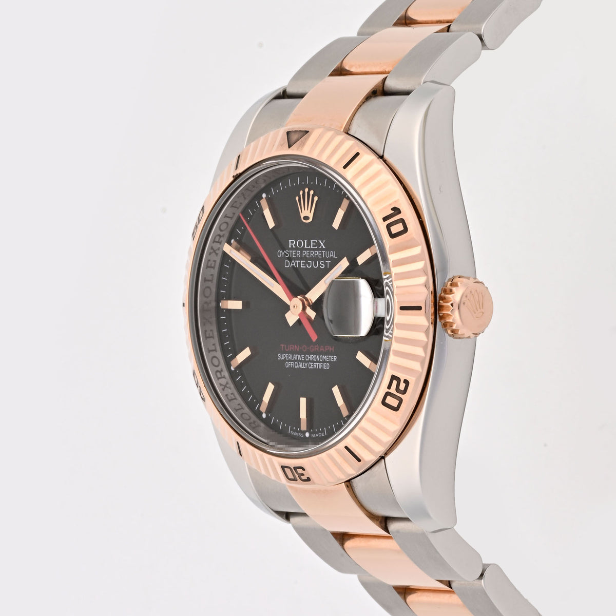 Rolex Datejust 36 Turn O Graph Black Stick 116261 on Oyster - Card 2010