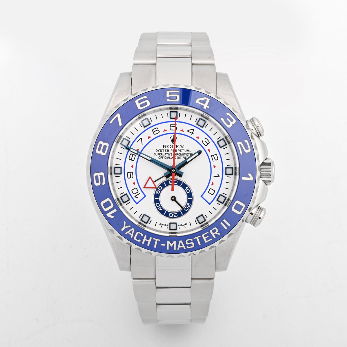 Rolex Yacht-Master II White Dial Blue Hands 116680 Card 2015