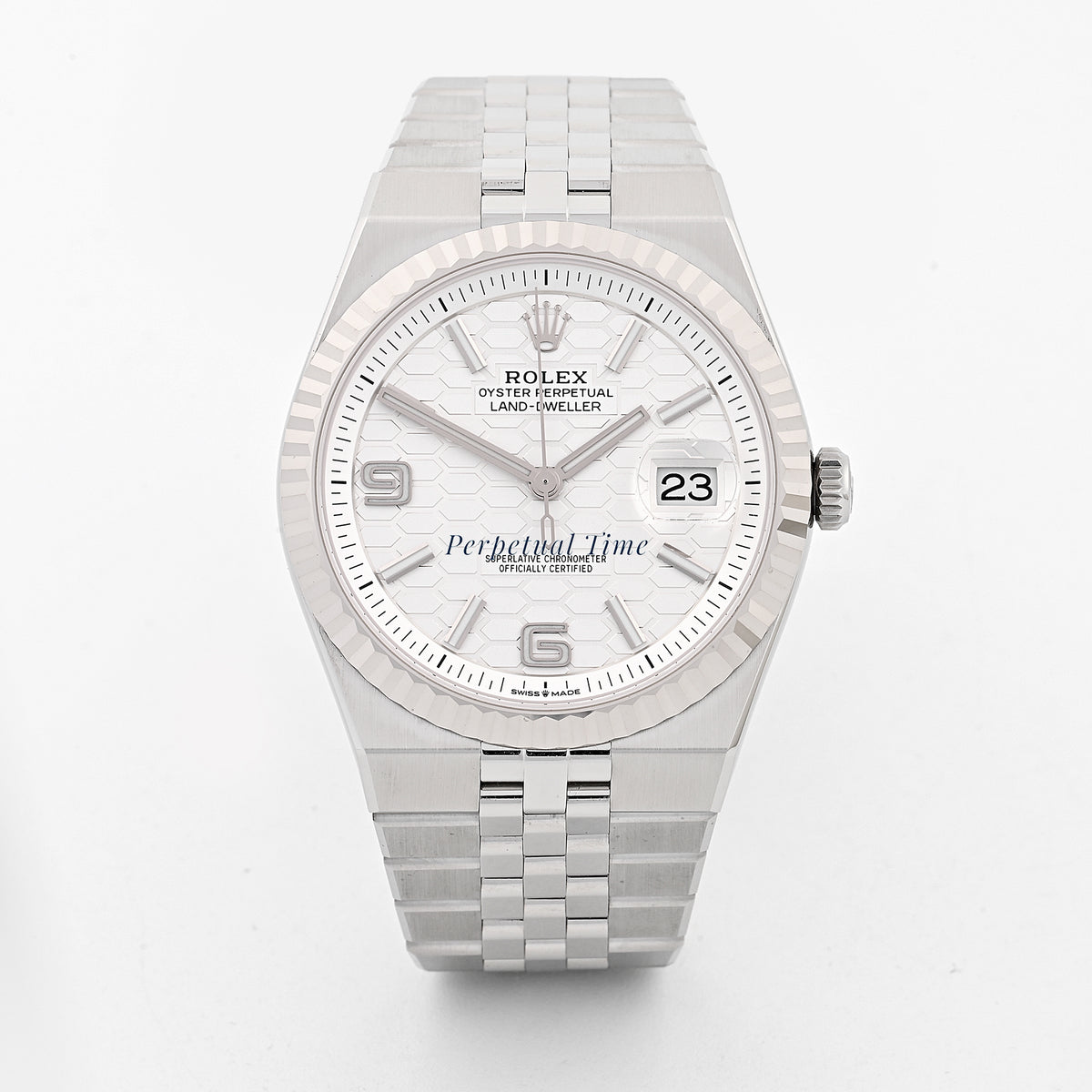 Rolex Land-Dweller 40mm Stainless Steel 127334 White Dial on Jubilee Band