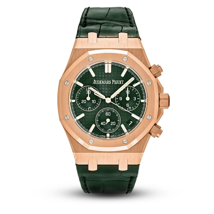 Audemars Piguet Royal Oak Chronograph 26240OR 41mm 50th Anniversary| Green Dial | Green Leather Band|