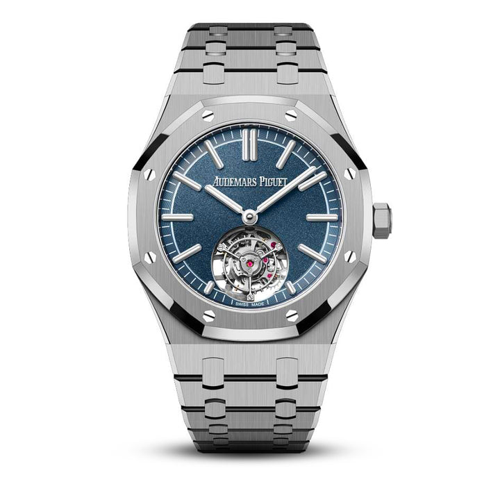 Audemars Piguet Royal Oak Double Balance Wheel Openworked 26730TI 41mm | Blue Dial | 50th Anniversary