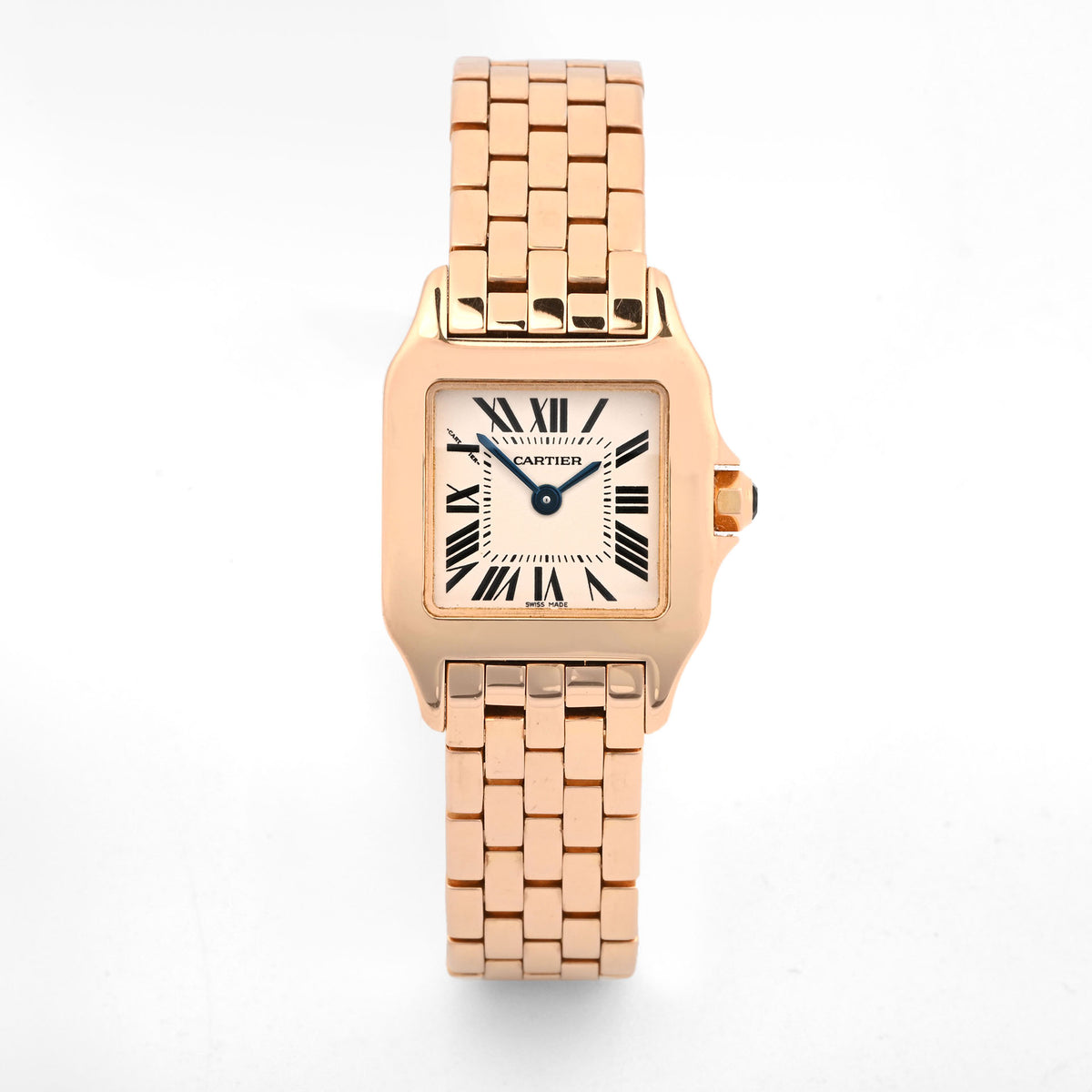 Cartier Santos Demoiselle 2794 Ivory Roman Dial Yellow Gold