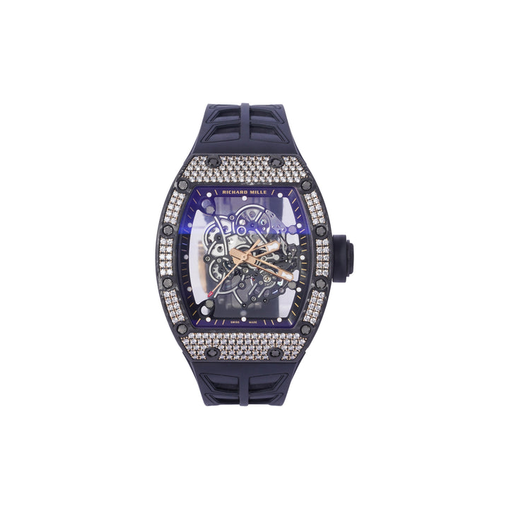 Richard Mille Bubba Watson RM055 |Skelton Dial | Diamond bezel | Rubber Strap|
