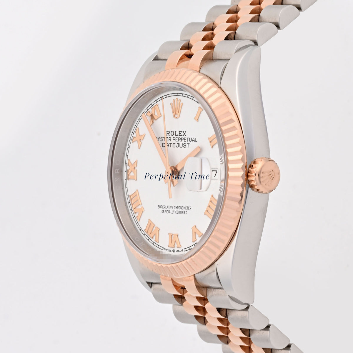 Rolex Datejust 36 White Roman 126231 on Jubilee Card - 2019