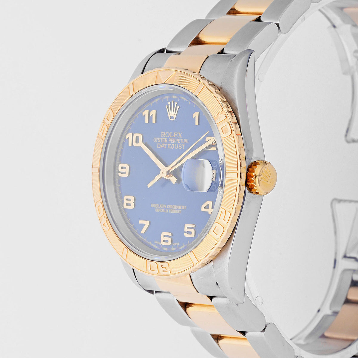 Rolex Datejust 36mm Two Tone Thunderbird Blue Arabic Dial Oyster Band 16263