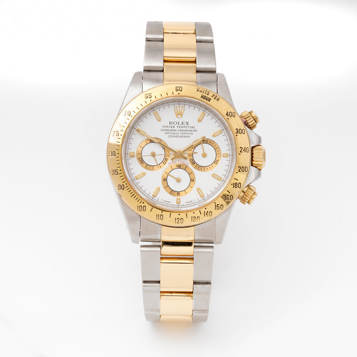 Rolex Daytona 40mm Stainless Steel & Yellow Gold 16523 White Dial | Index Hourmarkers