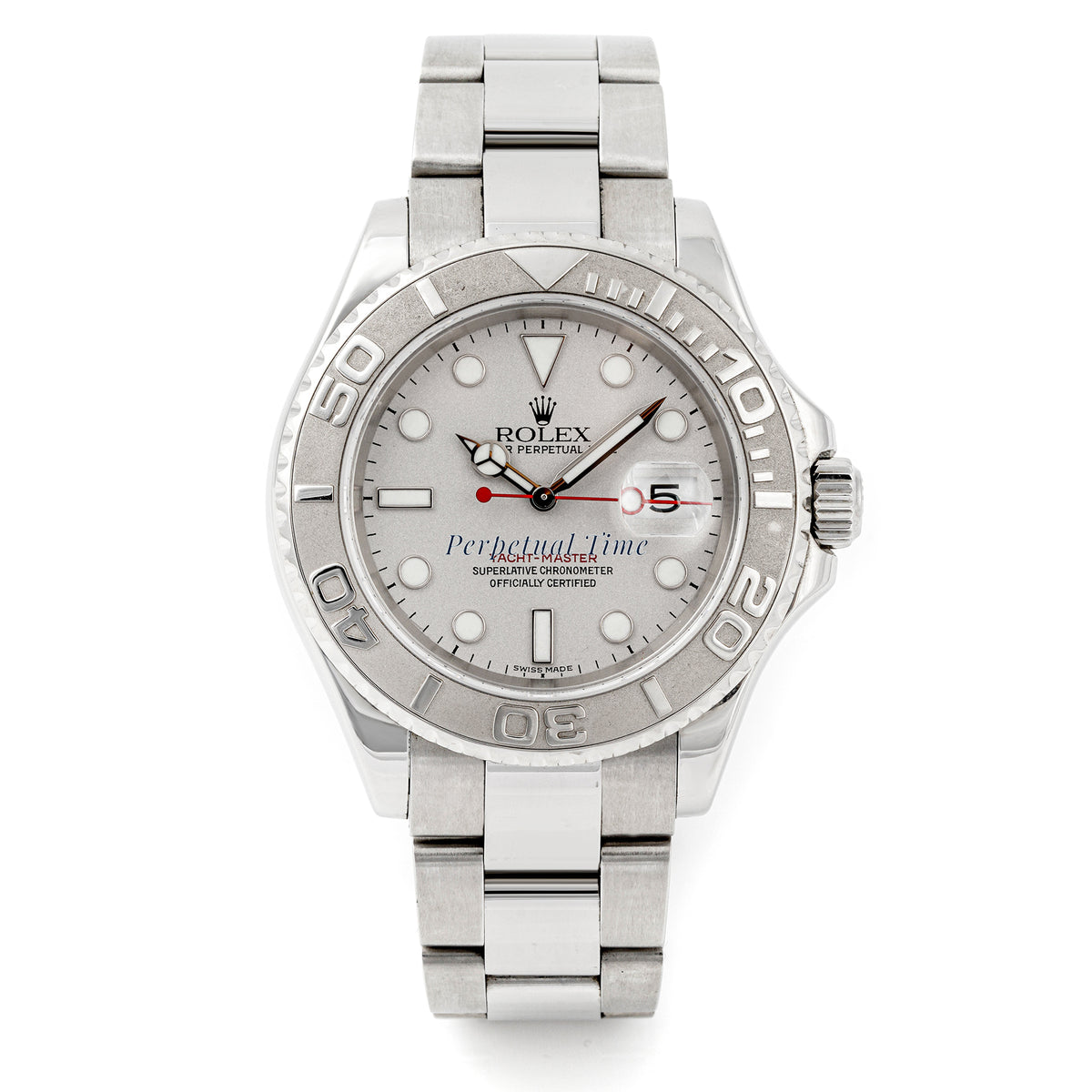 Rolex Yacht-Master 40mm Stainless Steel & Platinum 16622 Platinum Bezel Oyster Band