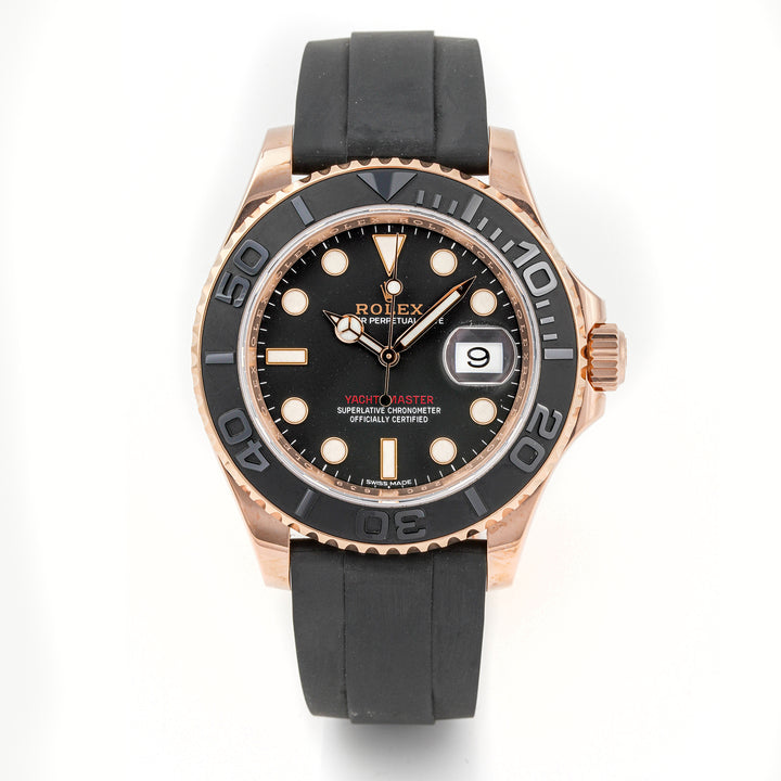 Rolex Yacht-Master 40mm Rose Gold 116655 Black Dial |