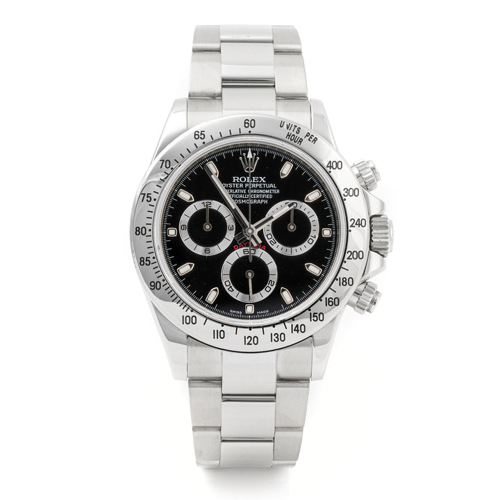 Rolex Daytona 40mm Stainless Steel 116520 Black Dial | Index Hour Markers