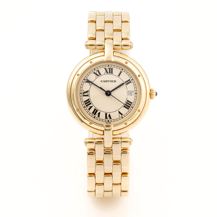Cartier Panthère Vendôme 29.7 mm Yellow Gold 883964 Off-White Dial | Roman Numerals hour markers, Smooth bezel