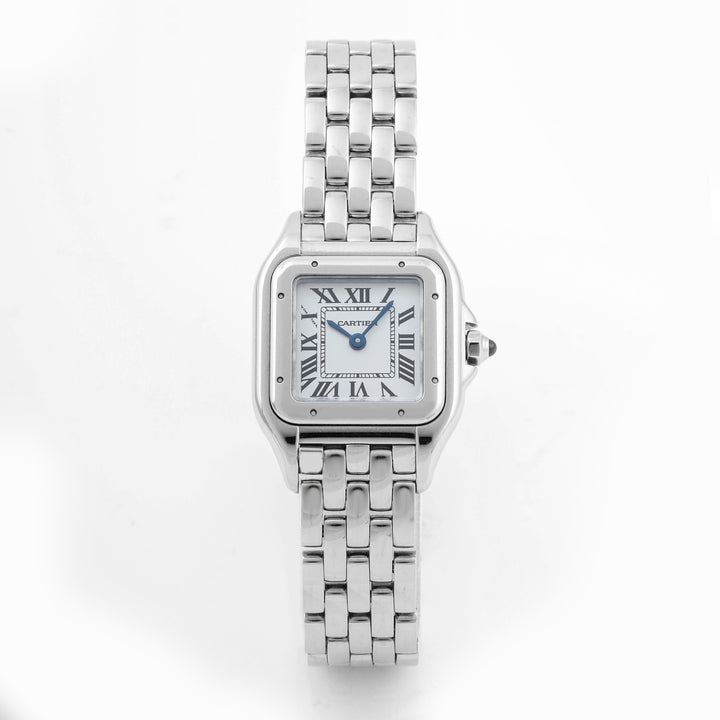 Cartier Panthère 23x30 mm Stainless Steel 4022 Off-White Dial | Roman Numerals hour markers, Smooth bezel