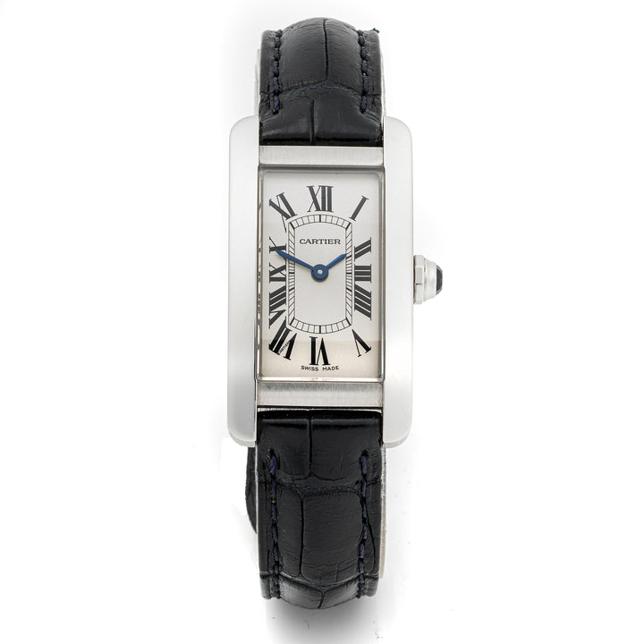 Cartier Tank Américaine 20 x 25 mm Stainless Steel 3970 Silver Dial | Roman Numerals hour markers