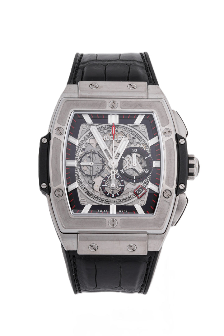 HUBLOT SPIRIT OF BIG BANG TITANIUM | SKELETON DIAL | LEATHER STRAP|