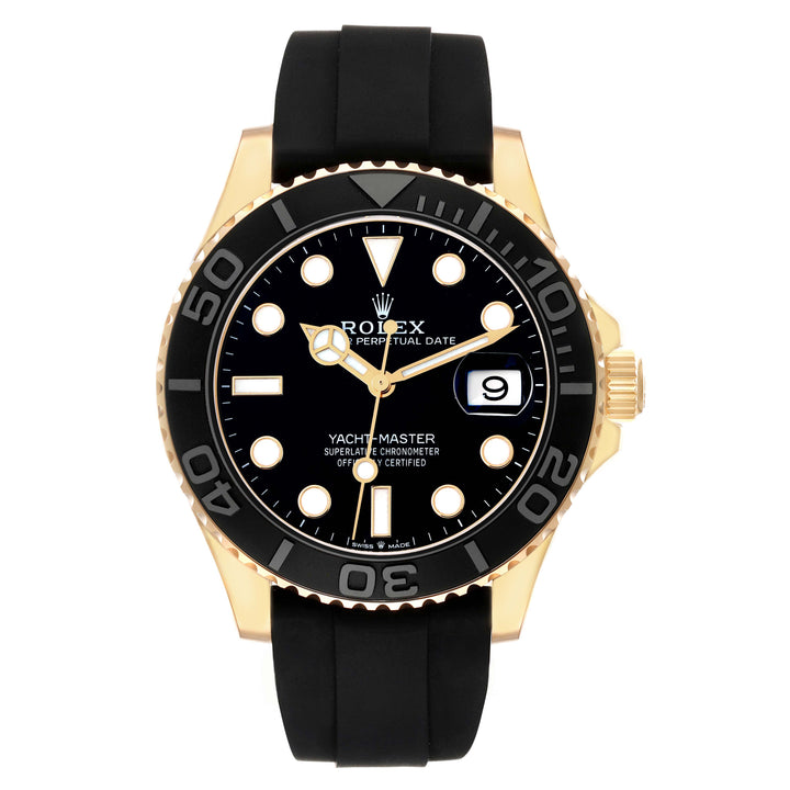 ROLEX YACHT-MASTER 42MM YELLOW GOLD | BLACK DIAL | OYSTER FLEX|