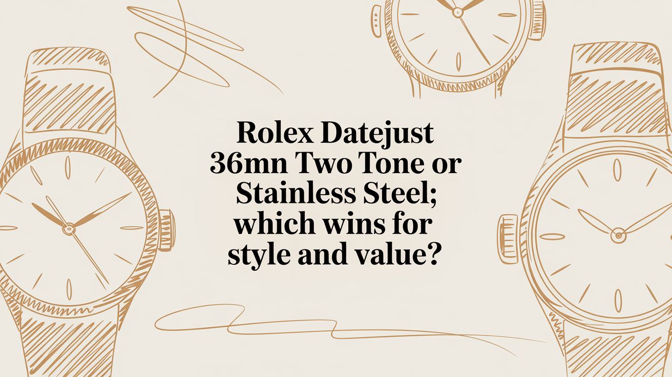 Rolex Datejust 36mm Two Tone or Stainless Steel: Which Wins for Style and Value?