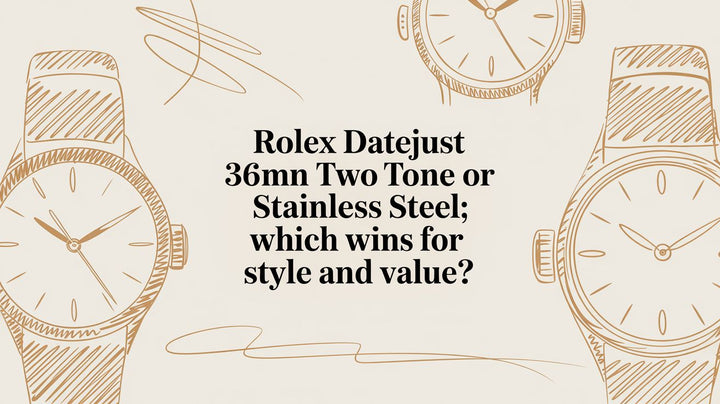 Rolex Datejust 36mm Two Tone or Stainless Steel: Which Wins for Style and Value?