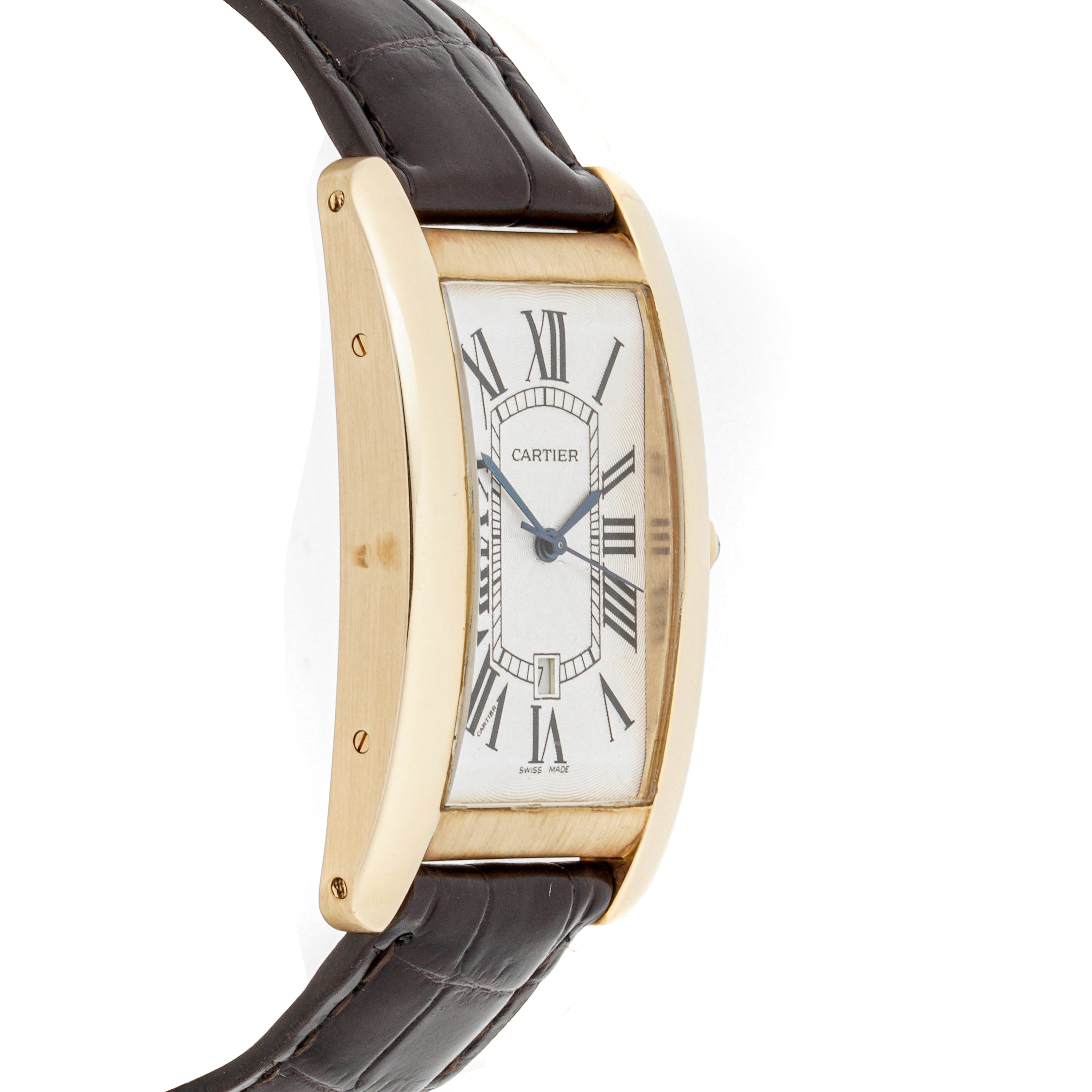 Cartier Tank Américaine 27 x 45 mm Yellow Gold 1740 Off-white  Dial | Roman Numerals hour markers