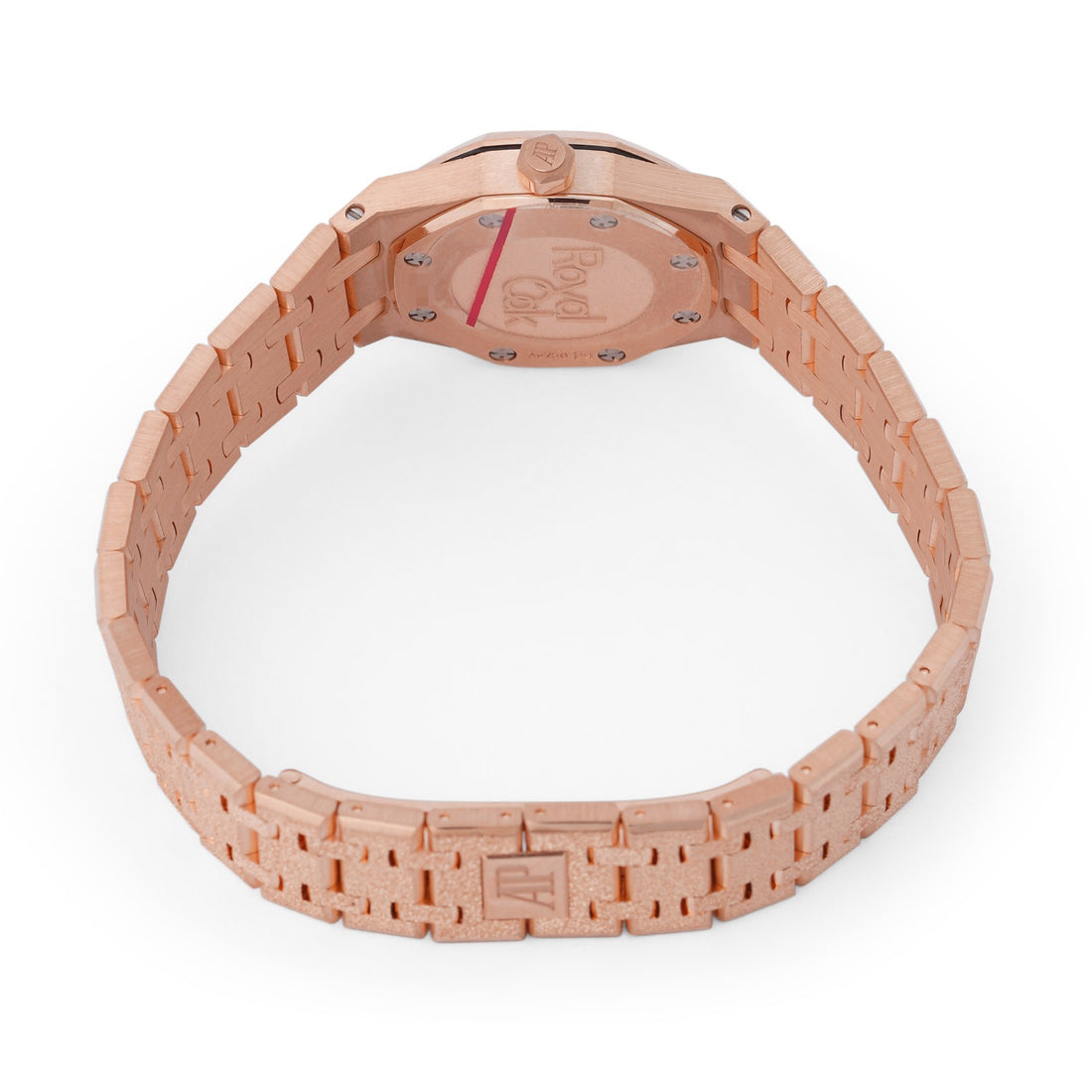 Audemars Piguet Royal Oak Frosted Ladies 67630BA Rose Gold Pink Stick Dial