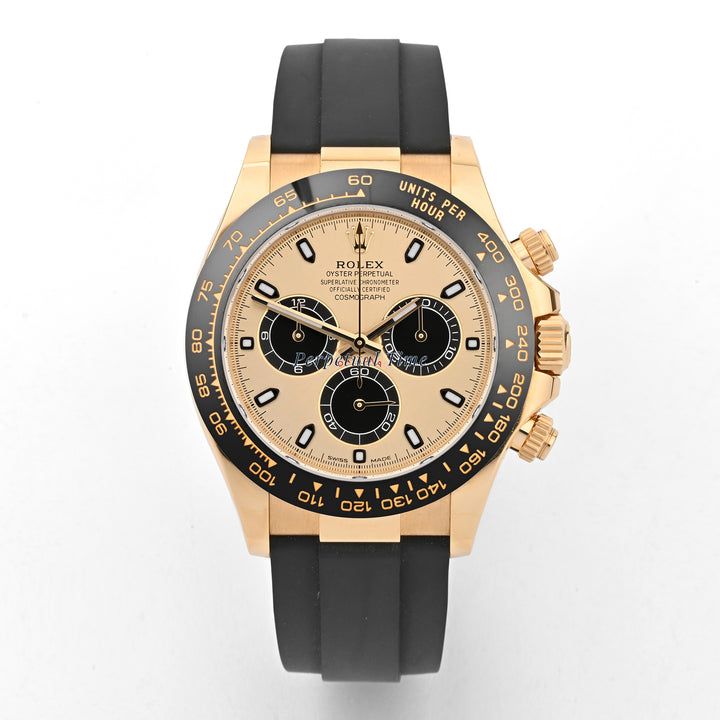 Rolex Daytona "Pikachu" Champagne And Index Dial on Oysterflex band 116518LN Card 2019