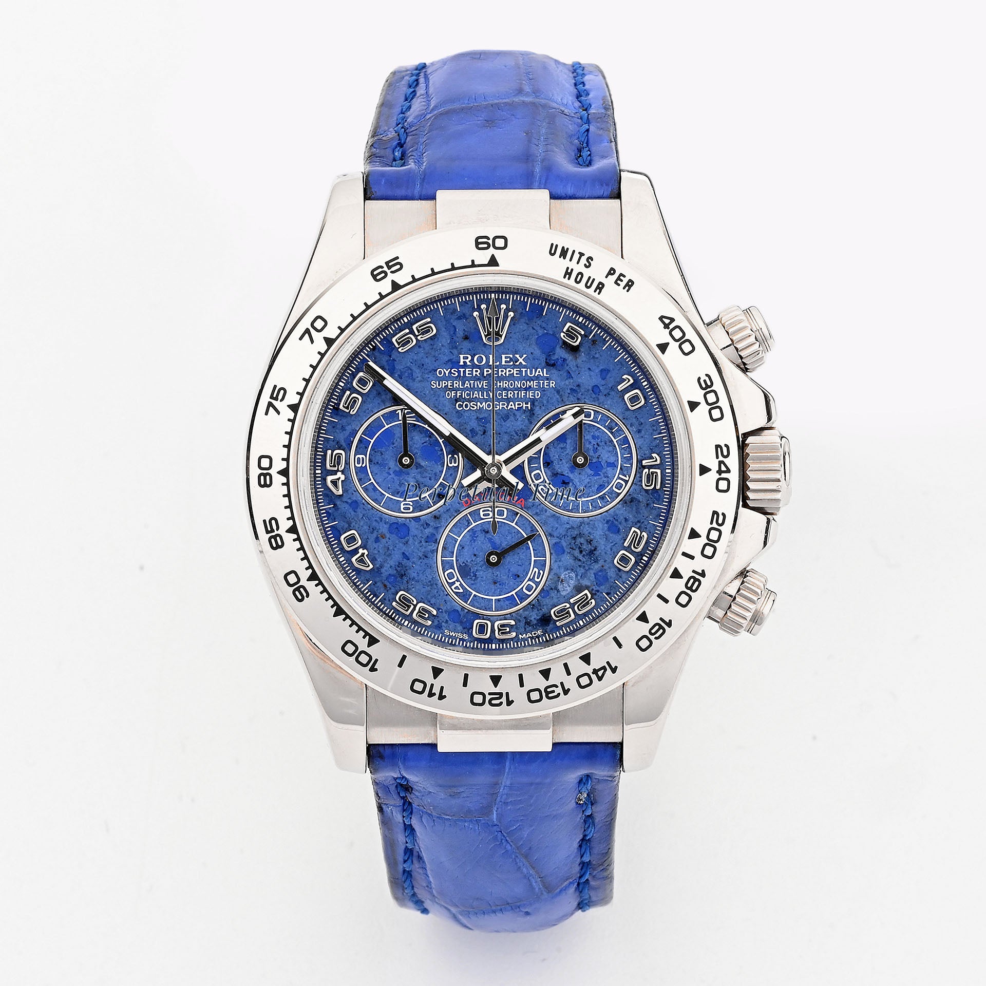 Rolex Daytona Blue Sodalite Arabic Dial 40mm 116519 18K White Gold Watch