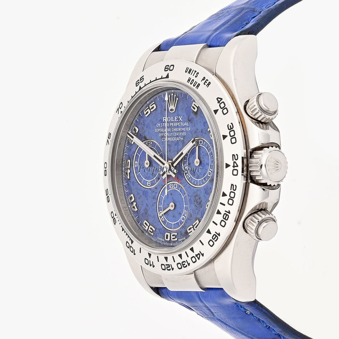 Rolex Daytona Blue Sodalite Arabic Dial 40mm 116519 18K White Gold Watch