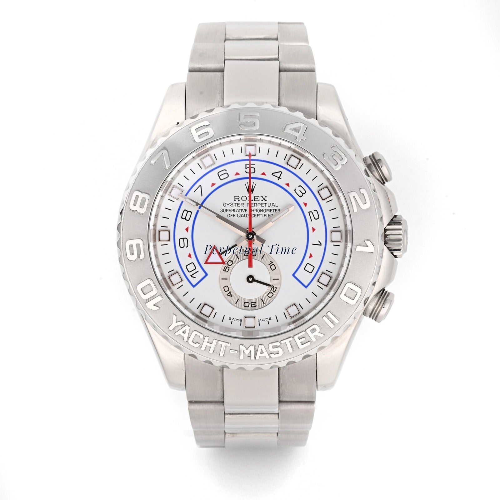 Rolex Yacht-Master II White Gold White Dial on Oyster 116689