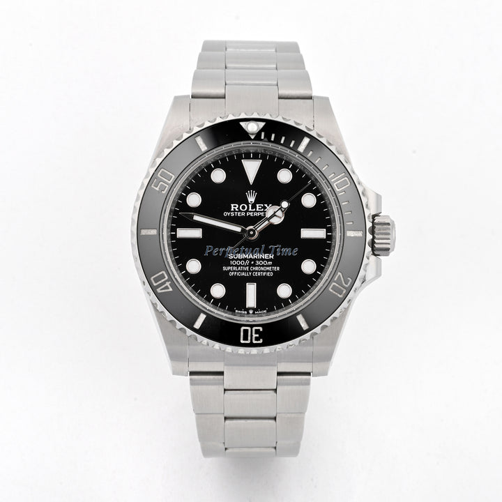 Rolex Submariner No-Date Black Dial on Oyster band 124060 Card 2020