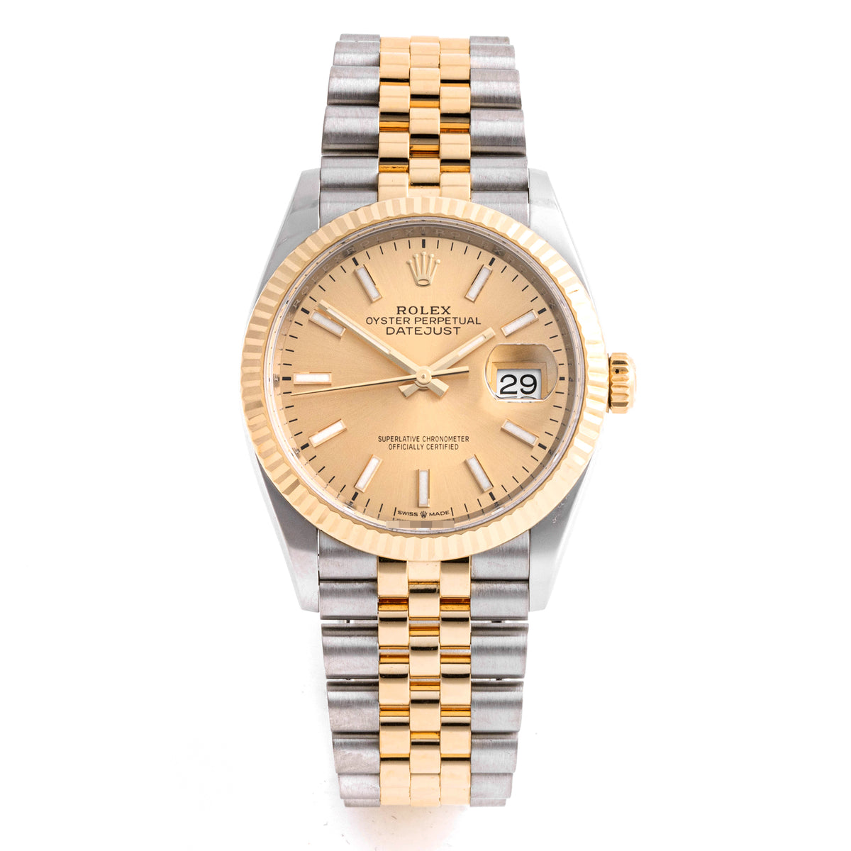 Rolex Datejust 36 Champagne Index 126233 on Jubilee - Card 2019