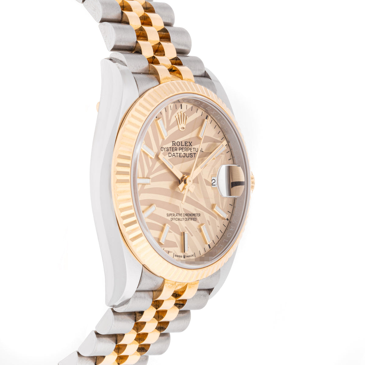 Rolex Datejust 36 Golden Palm Motif 126233 on Jubilee - Card 2023
