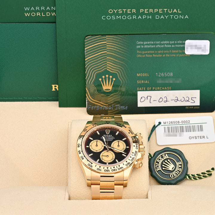 Rolex Daytona "Paul Newman" 126508 Black Index Dial on Oyster Bracelet