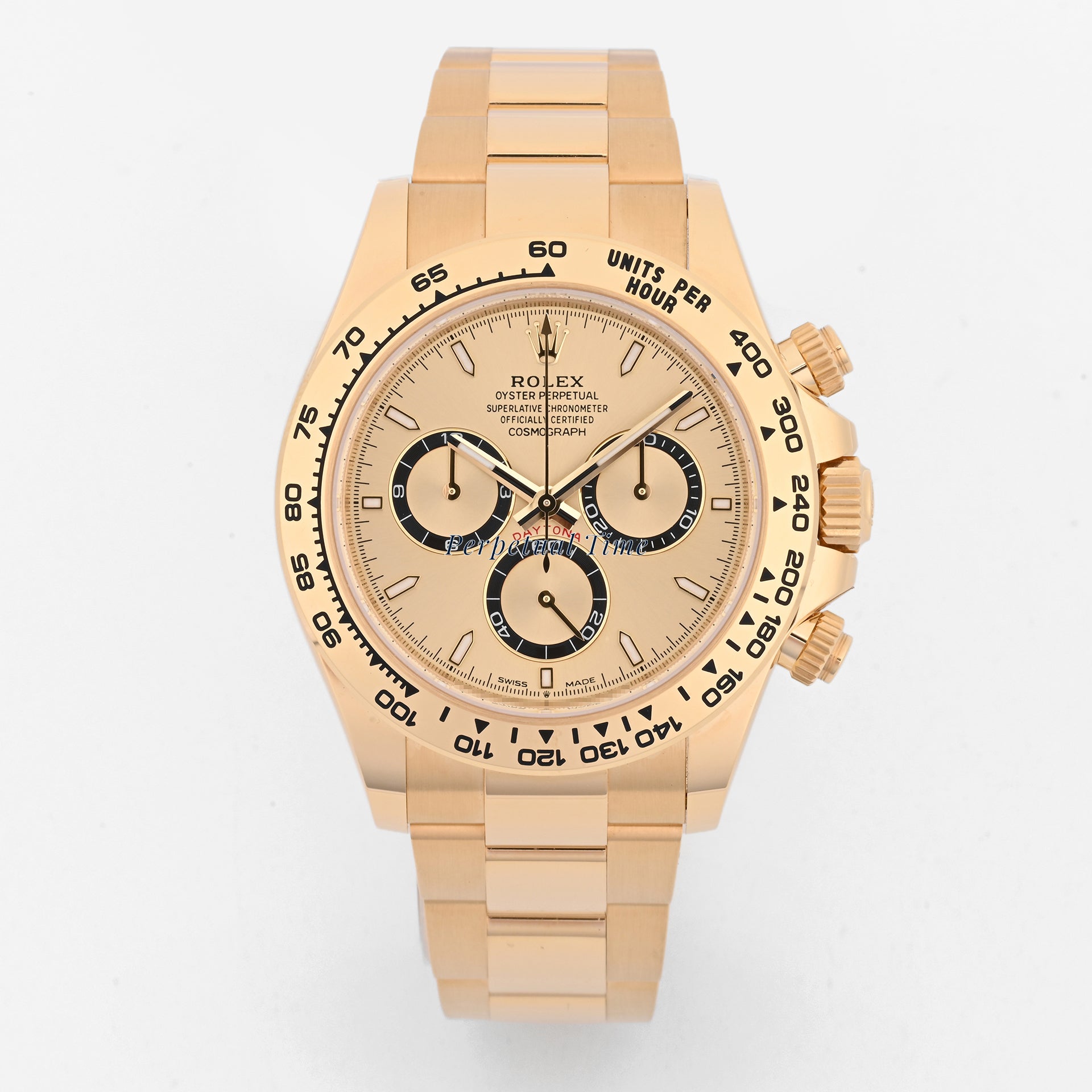 Rolex Daytona 126508 Champagne Index Dial on Oyster Band