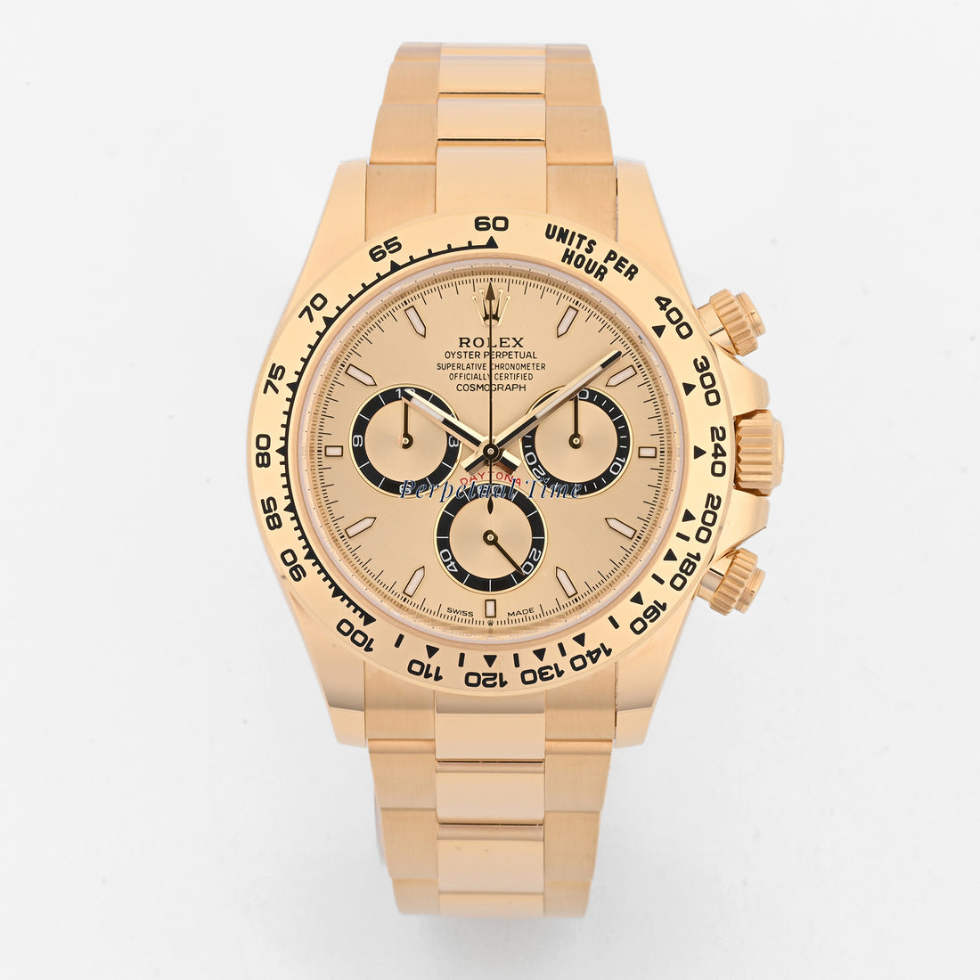 Rolex Daytona 126508 Champagne Index Dial on Oyster Band