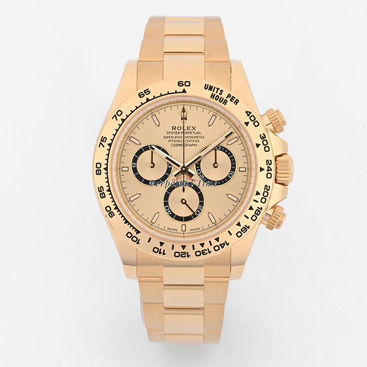 Rolex Daytona 126508 Champagne Index Dial on Oyster Band