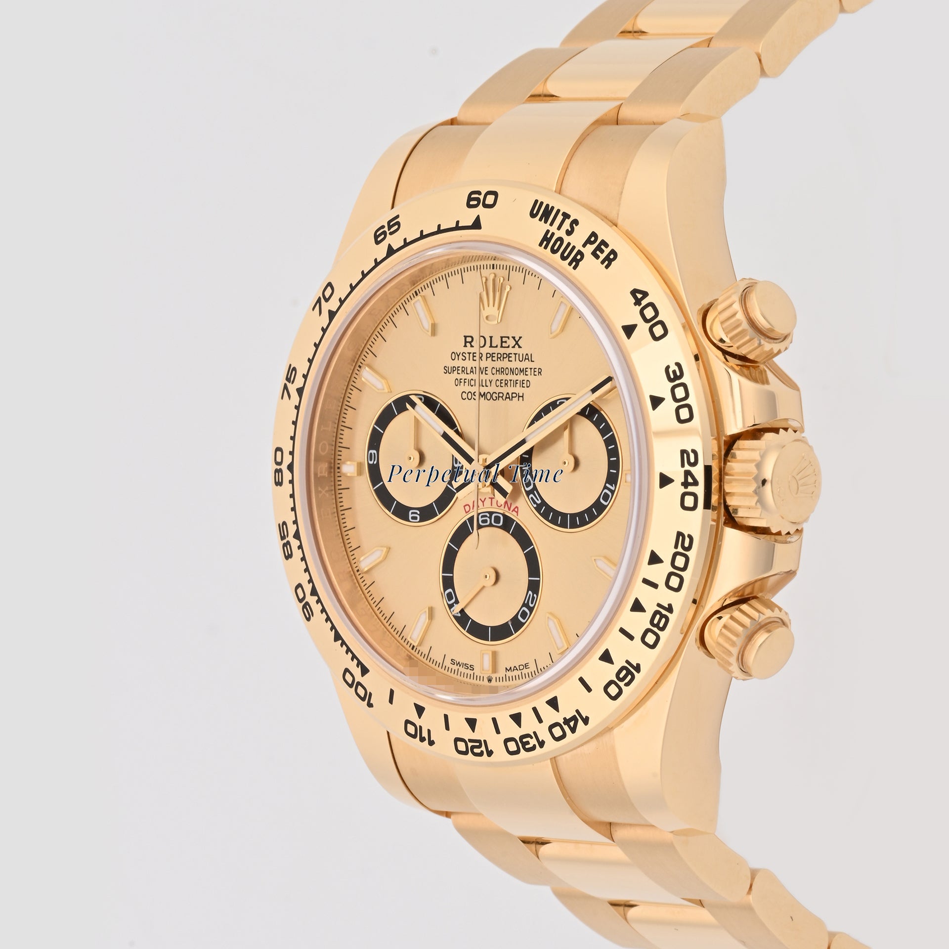 Rolex Daytona 126508 Champagne Index Dial on Oyster Band