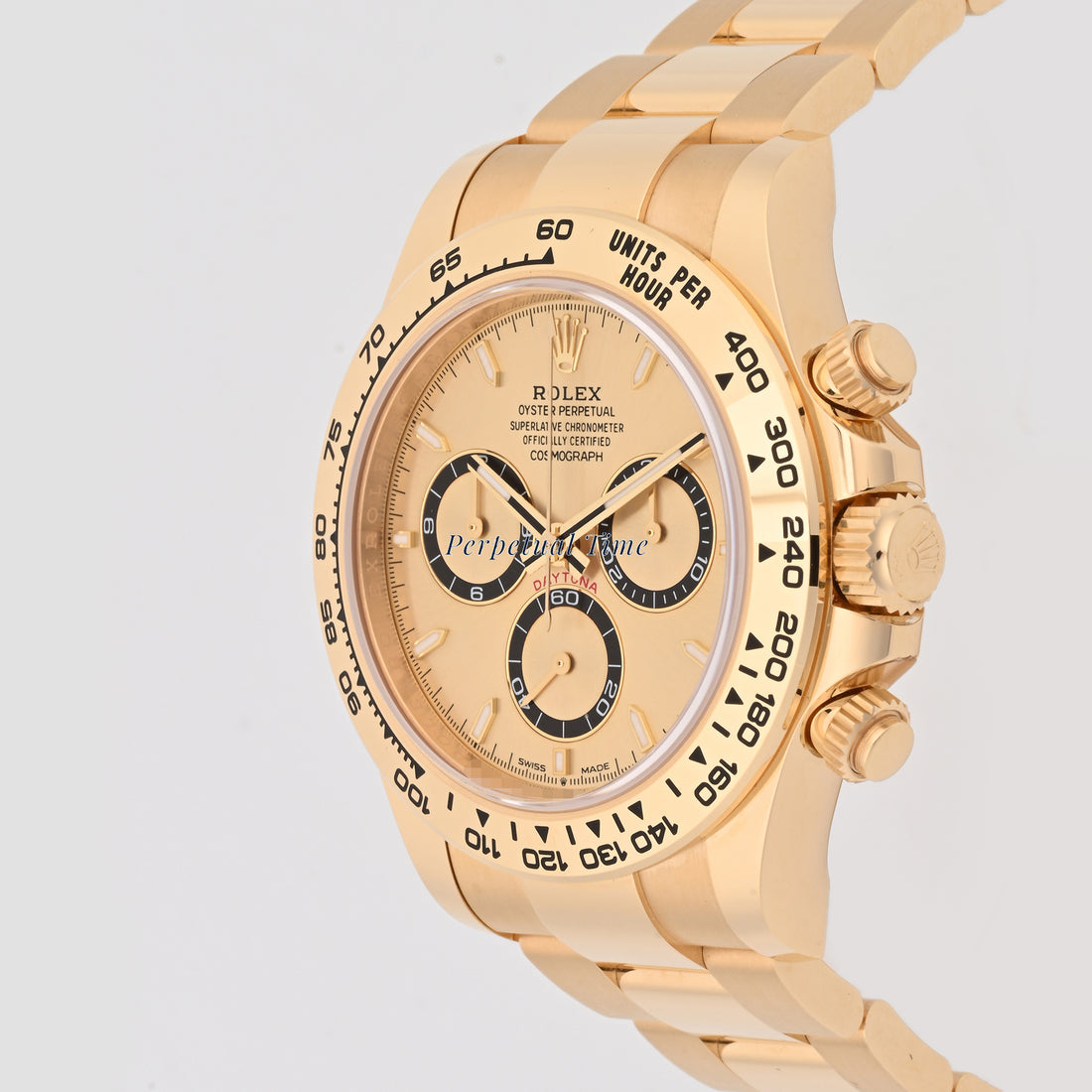 Rolex Daytona 126508 Champagne Index Dial on Oyster Band