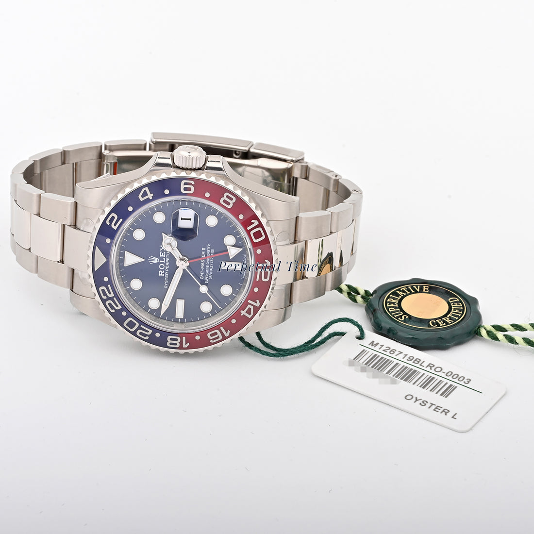 Rolex GMT-Master II "PEPSI" 40mm White Gold 126719 | Midnight Blue - Oyster Band
