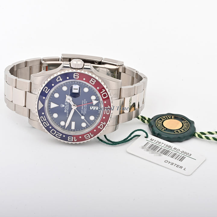 Rolex GMT-Master II "PEPSI" 40mm White Gold 126719 | Midnight Blue - Oyster Band