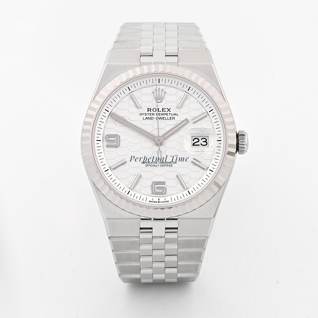 Rolex Land-Dweller 127334 White Dial on Jubilee Band