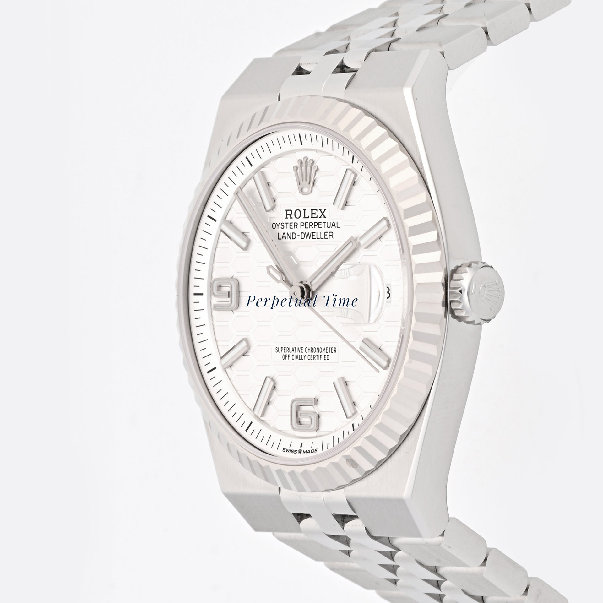 Rolex Land-Dweller 127334 White Dial on Jubilee Band