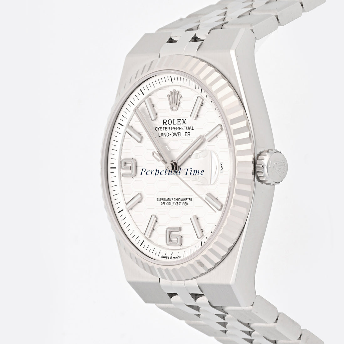 Rolex Land-Dweller 127334 White Dial on Jubilee Band