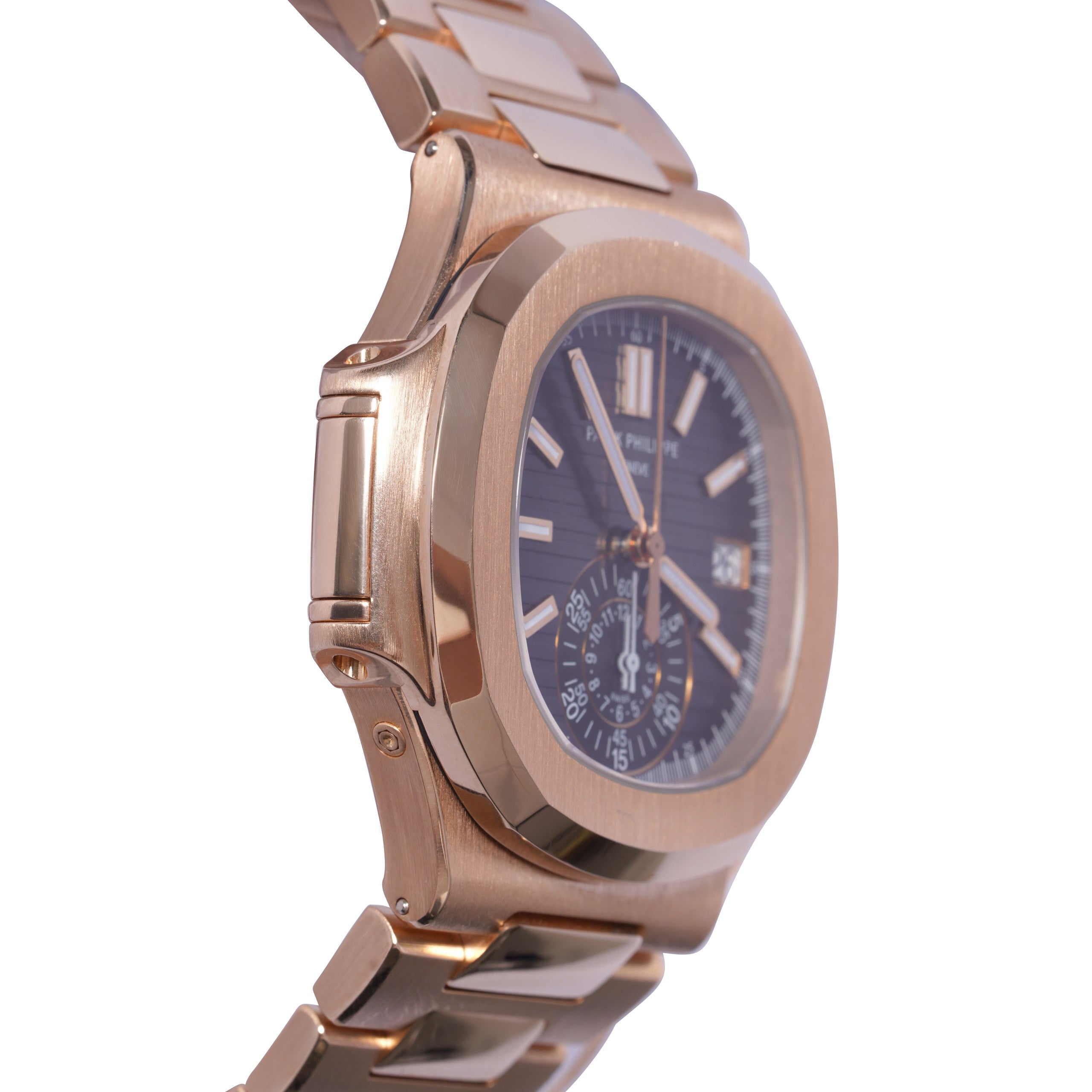 Patek Philippe Nautilus Rose Gold 5980/1R-001 | Travel Time Chronograph | Rose gold Band|