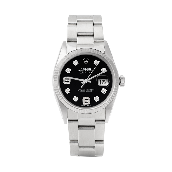 Rolex Datejust 36mm STAINLESS STEEL 16234 Blue Dial | 6&9 Diamond | Fluted Bezel
