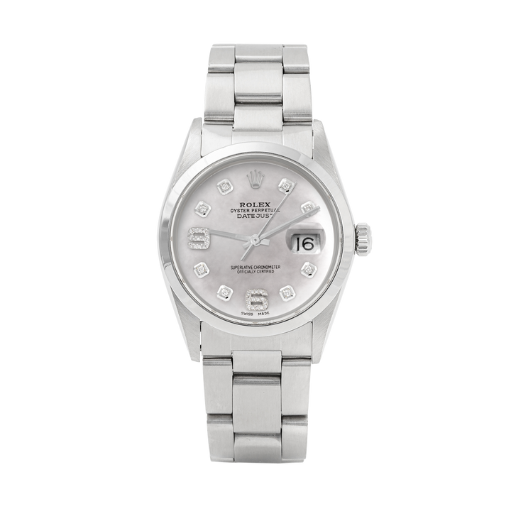 Rolex Datejust 36mm STAINLESS STEEL 16200 Mop Dial | 6&9 Diamond | Smooth Bazel