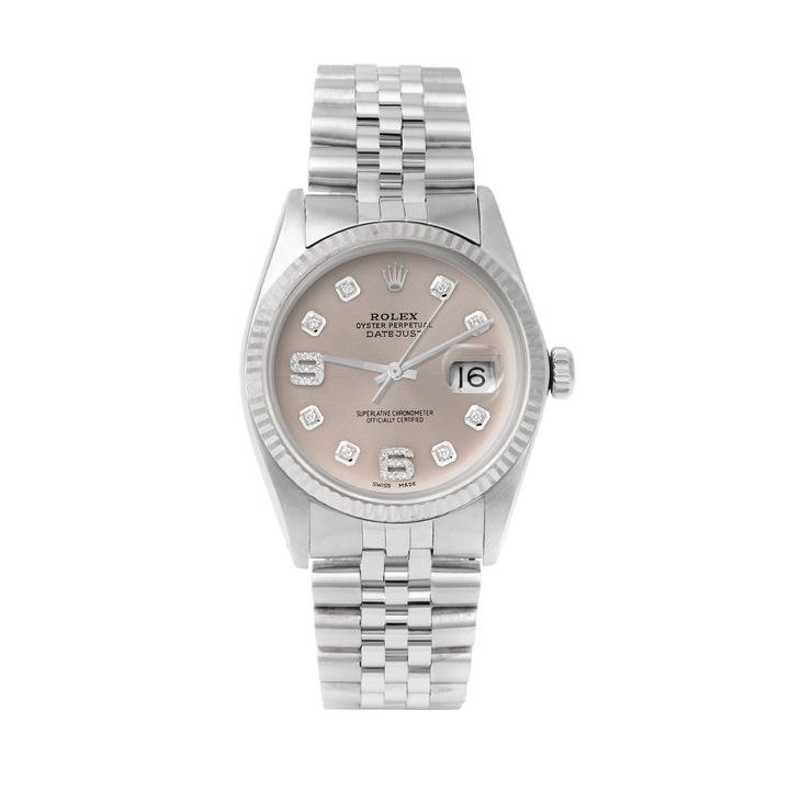 Rolex Datejust 36mm STAINLESS STEEL 16234  Slate Dial | 6&9 Diamond | Fluted Bazel