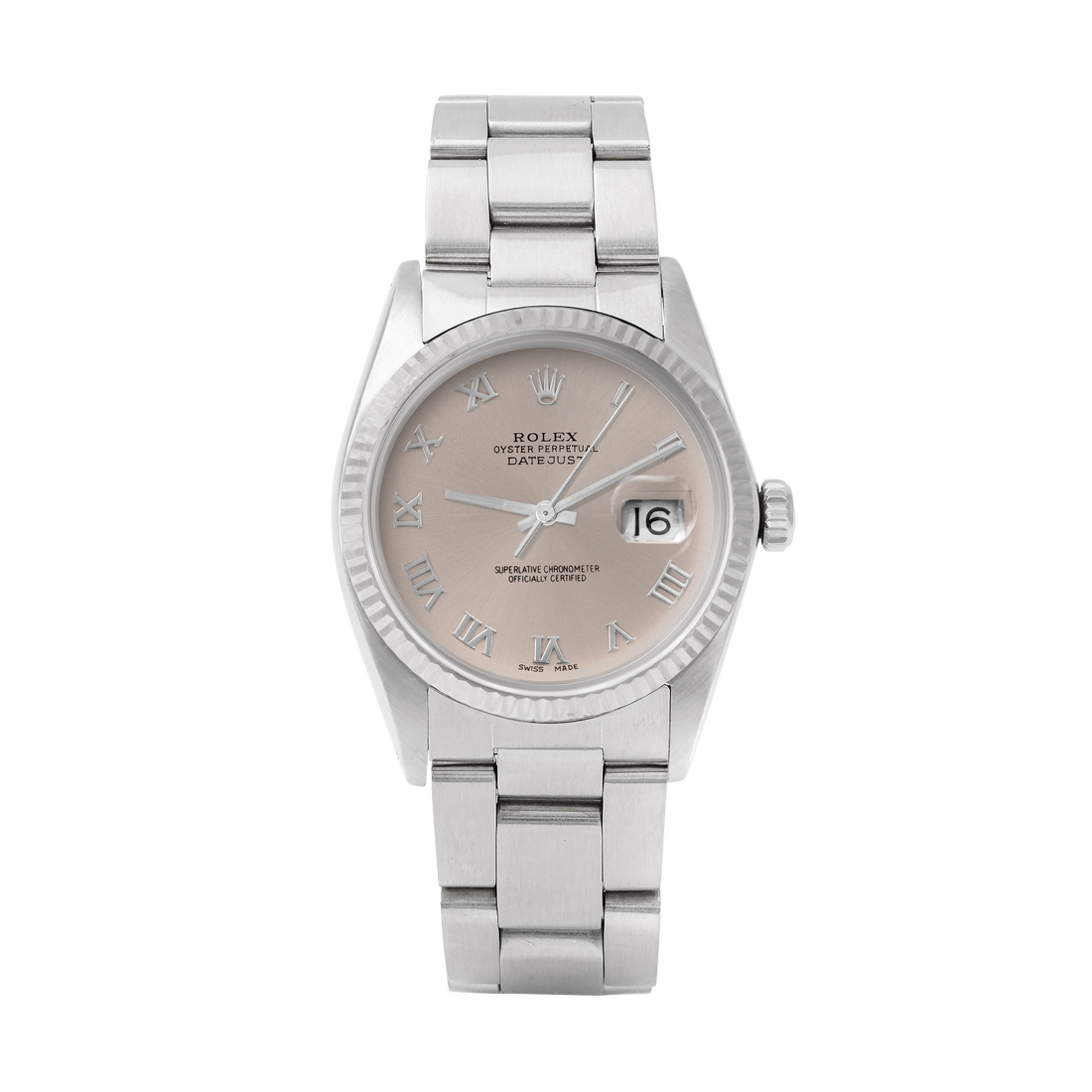 Rolex Datejust 36mm STAINLESS STEEL 16234 Slate Dial | Roman Hour Markers | Fluted  Bezel