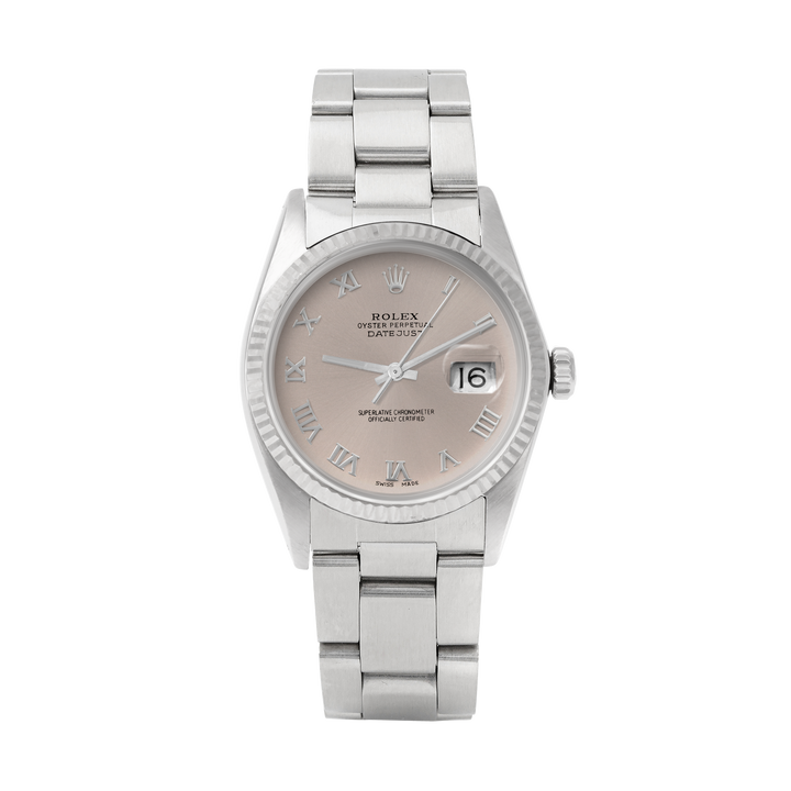 Rolex Datejust 36mm STAINLESS STEEL 16234 Slate Dial | Roman Hour Markers | Fluted  Bezel