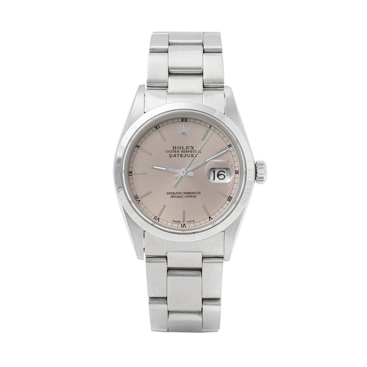 Rolex Datejust 36mm STAINLESS STEEL 16200 Slate Dial | Stick Hour Markers | Smooth  Bezel (Copy)