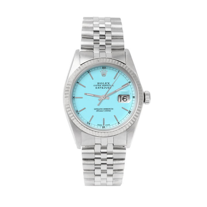 Rolex Datejust 36mm STAINLESS STEEL 16234 Slate Dial | Stick Hour Markers | Fluted  Bezel