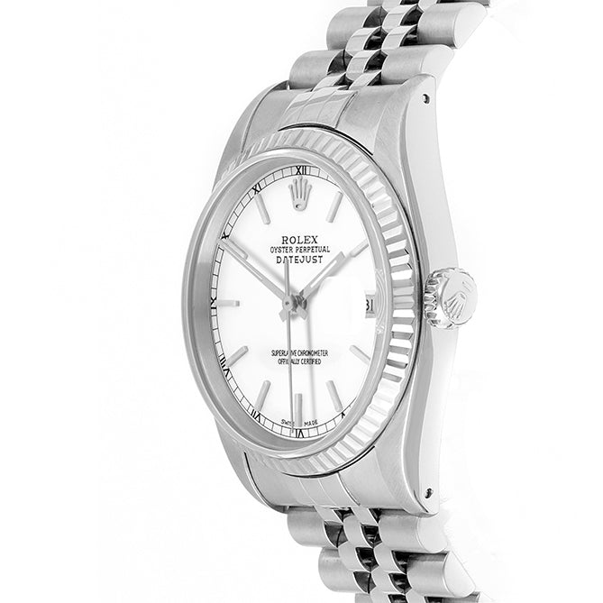 Rolex Datejust 36mm STAINLESS STEEL 16234 Slate Dial | Stick Hour Markers | Fluted  Bezel